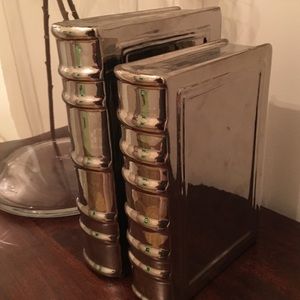 ZGallerie Shelve Decor faux metal Books Silver